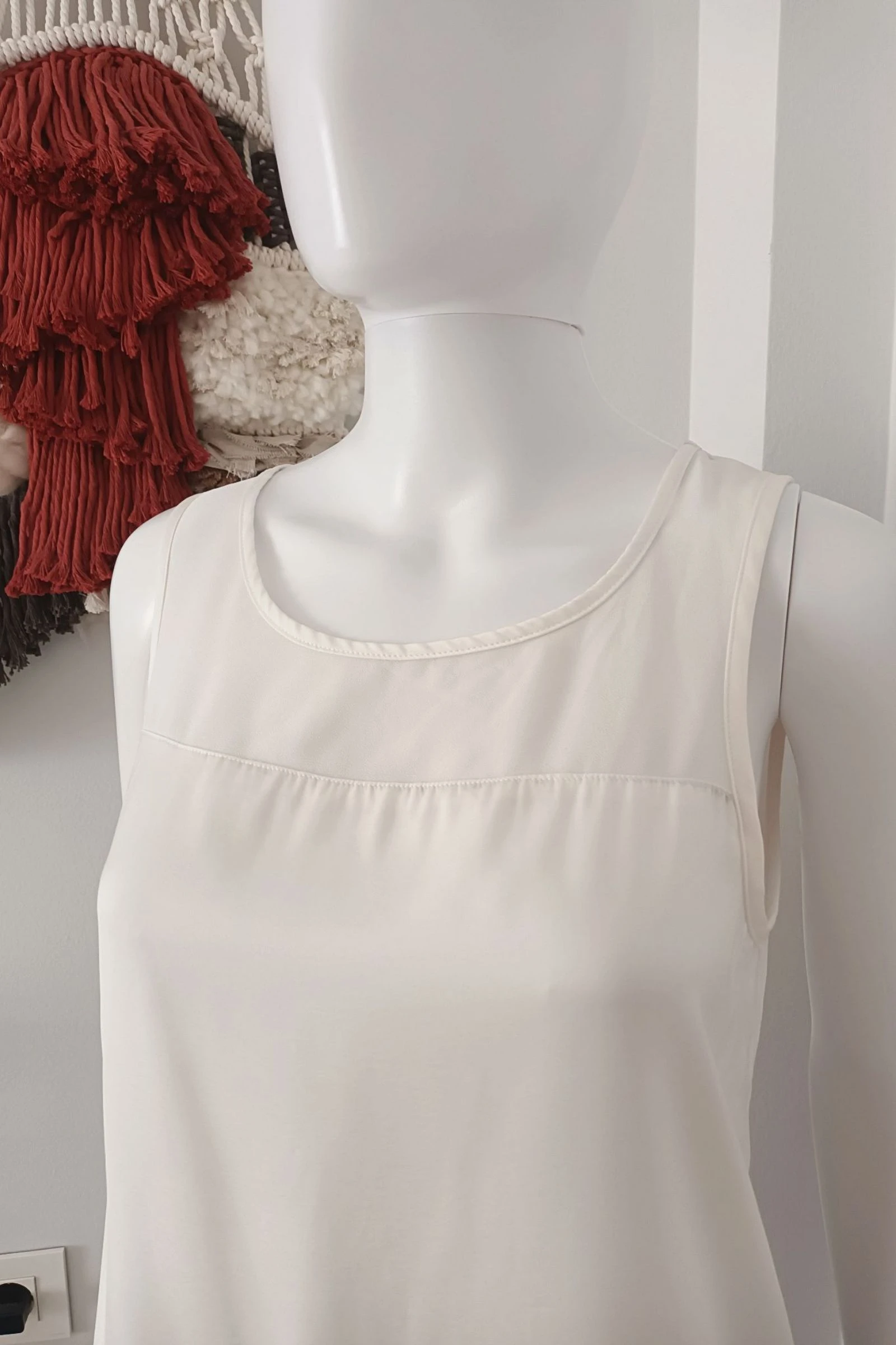 Basic Contrast Satijn en Gaas Blouse ONLY T.S – photo 4